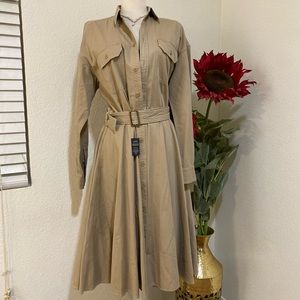 Polo Ralph Lauren
Belted Cotton-Blend Khaki Trench Coat